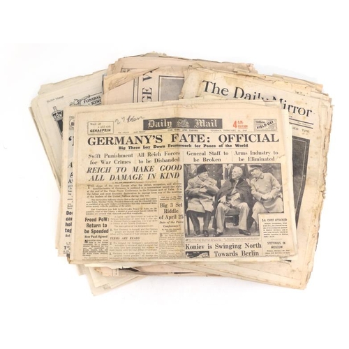 386 - Ephemera: A quantity of Old Newspapers dating between 1911 to 1953, to include '' Radio Times '' , '... 