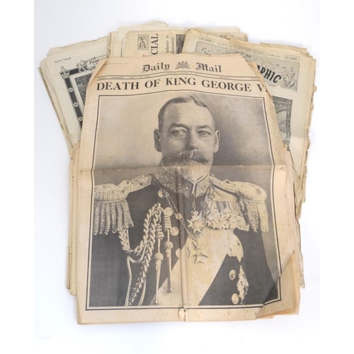 386 - Ephemera: A quantity of Old Newspapers dating between 1911 to 1953, to include '' Radio Times '' , '... 