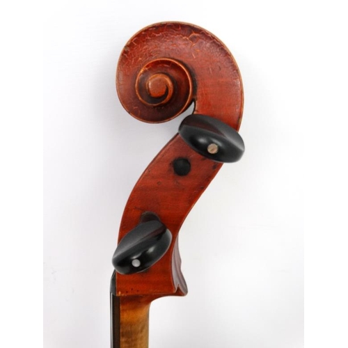 387 - Musical Instruments : Cello , bearing label within '' Giuseppe Fiorini Da Bologna fece in Roma 1923 ... 