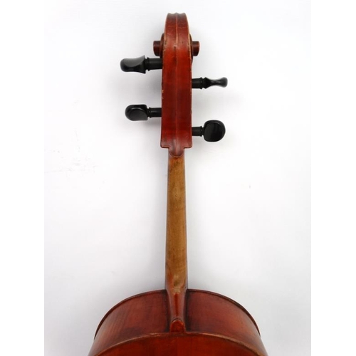 387 - Musical Instruments : Cello , bearing label within '' Giuseppe Fiorini Da Bologna fece in Roma 1923 ... 