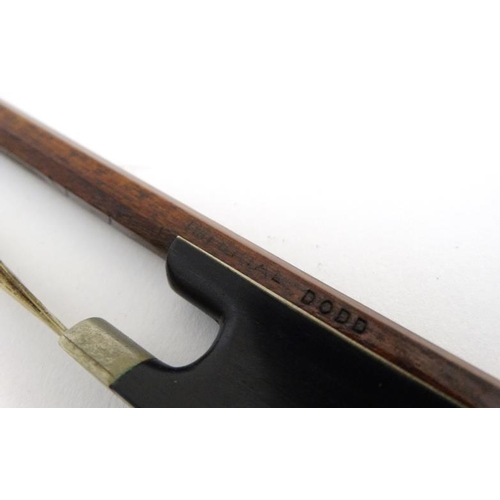 388 - Musical Instruments : A pernambuco Violin Bow , stamped ' Imperial Dodd ' above the frog . 29 1/2'' ... 