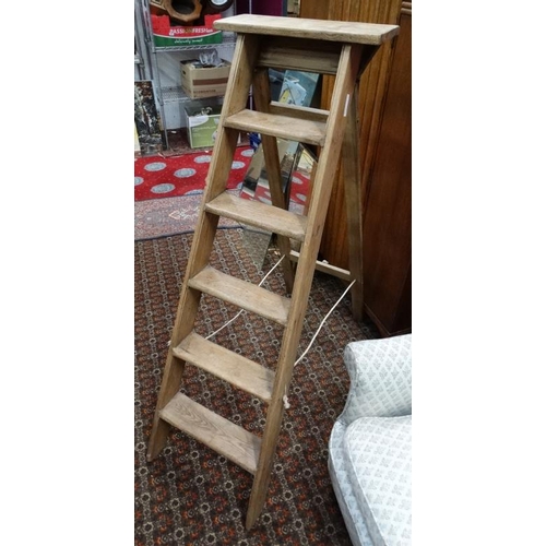 101 - Pine stepladder Please Note -  we do not make reference to the condition of lots within catalogue de... 