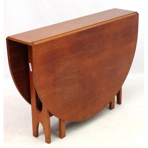 21 - Vintage  Retro : an English folding Sutherland style 6 leg mahogany together with 4 G-Plan Style sha... 