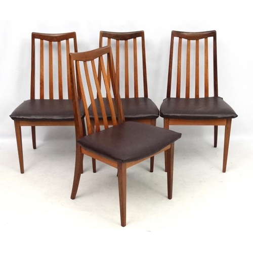 21 - Vintage  Retro : an English folding Sutherland style 6 leg mahogany together with 4 G-Plan Style sha... 