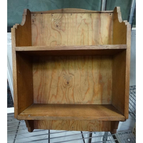 50 - Small pine rack of shelves Please Note -  we do not make reference to the condition of lots within c... 