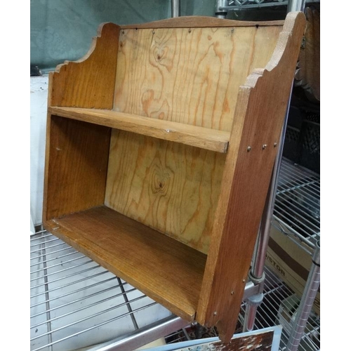 50 - Small pine rack of shelves Please Note -  we do not make reference to the condition of lots within c... 