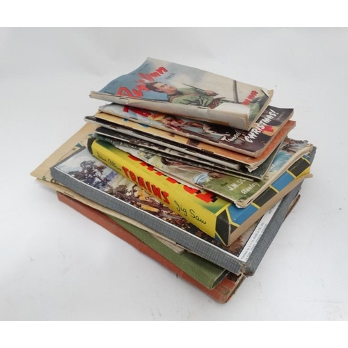 568 - Assorted items to include various jigsaws, Boys Owen Magazine, etc  Please Note -  we do not make re... 