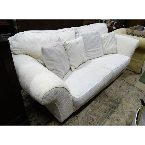 580 - Multi york 2- seat sofa with cream upholstery Please Note -  we do not make reference to the conditi... 