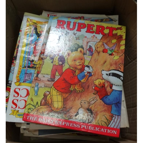 582 - Box of assorted Beno magazines and a 1980 Rupert Annual  Please Note -  we do not make reference to ... 