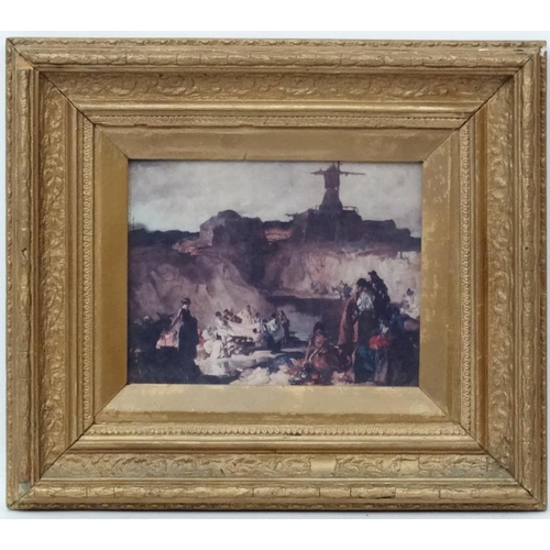 63 - After William Russel Flint, Gilt framed coloured print, ' Nomads' Rendezvous '.  7 x 9'' Please Note... 