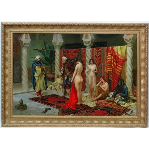 109 - Mochaline Alexandre (b.1946) after Franz Eisenhut (1857-1903), Russian School Oil on canvas, ''Harem... 