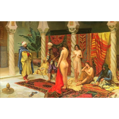 109 - Mochaline Alexandre (b.1946) after Franz Eisenhut (1857-1903), Russian School Oil on canvas, ''Harem... 