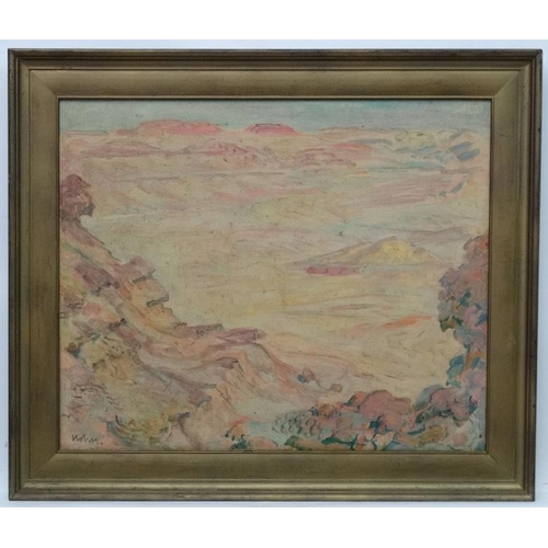 118 - Arthur Holm (1890-1946) German, Oil on canvas, Desert Egypt , Signed lower left. 20 3/4 x 25''