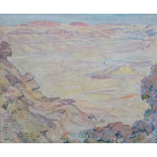 118 - Arthur Holm (1890-1946) German, Oil on canvas, Desert Egypt , Signed lower left. 20 3/4 x 25''