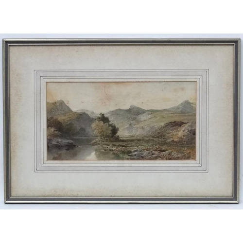 180 - John Finnie (1829- 1907 ) Scottish, Watercolour, River through a mountainous landscape, Signed lower... 