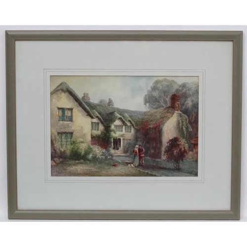 190 - F Beni better known as Frederick Parr ( b. 1887- 1970) Cornish, Watercolour, 'Hayes Barton' 'The bir... 