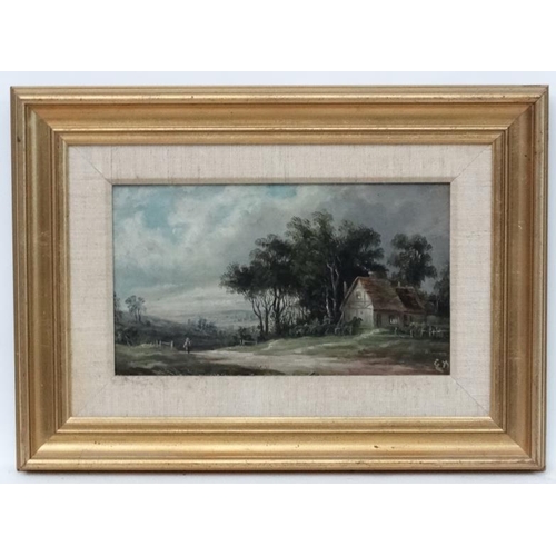 197 - Manner of George Walter Williams (1834-1906), Oil on board , a pair (2), A country landscape with fi... 