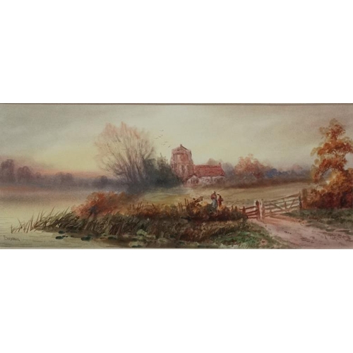 201 - Arthur Turner RA (fl. 1897-1899), Watercolour , a pair (2), 'Evening' x 2, Signed lower right , titl... 