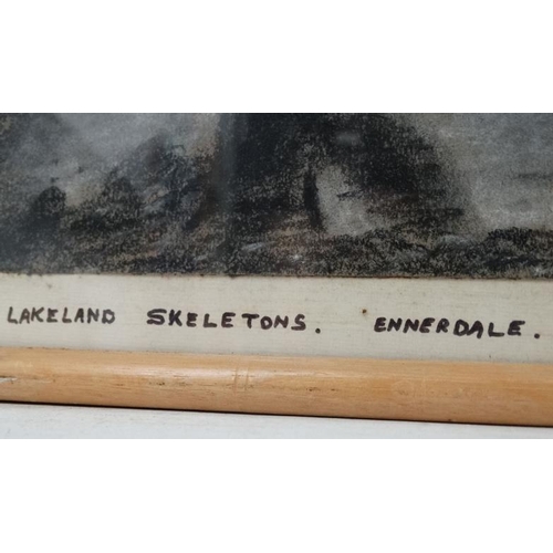 204 - Ian Spooner XX Naive School, Charcoal & crayon, ' Lakeland Skeletons, Ennerdale ', Signed lower righ... 