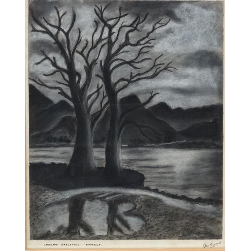 204 - Ian Spooner XX Naive School, Charcoal & crayon, ' Lakeland Skeletons, Ennerdale ', Signed lower righ... 