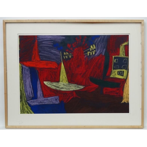 218 - *Tommy Mason XXI Glasgow, Pastel , Untitled, Labelled verso, 20 1/4 x 28 1/3'', From notable Collect... 