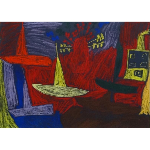 218 - *Tommy Mason XXI Glasgow, Pastel , Untitled, Labelled verso, 20 1/4 x 28 1/3'', From notable Collect... 