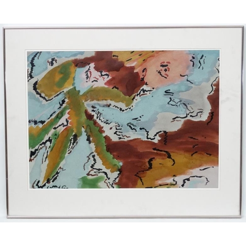 219 - *Connor Morgan XXI, Watercolour and mixed media, ' Scotland ', Labelled verso, 21 x 29'', From notab... 