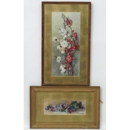 59 - Mrs Philip Hensley (Marie) (C. 1856-1911), Watercolour , two, Flower study 1905, Signed and dated lo... 