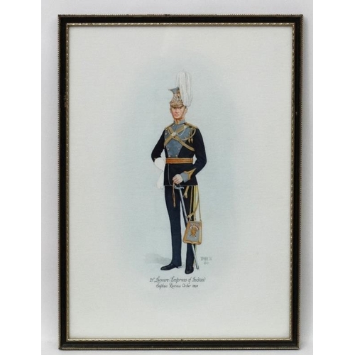 80 - Colonel Philip Henry Smitherman (1910-1982) Military School, Watercolour x 3, Military studies, unif... 