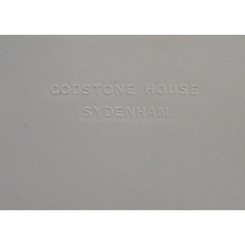 84 - RARE Edwardian Country House Hand Painted Menu Stands :, ' Godstone House , Sydenham c. 31 October 1... 