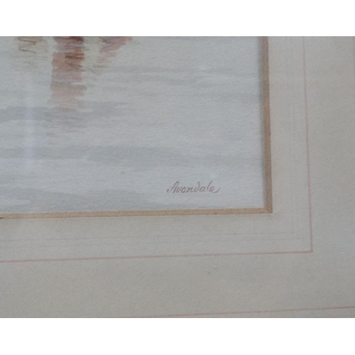 91 - Maurice Avondale XIX-XX, Watercolour , a pair, Fishing boats leaving a harbour, Signed lower right. ... 