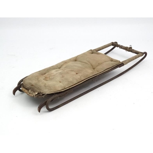 105 - Cresta Run taboggan   The actual toboggan as used by Commander Valentine Francis Gibbs ( marked) [18... 