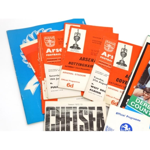 106 - Football: A collection of football programmes to include ; approximately 19 1960s Arsenal match day ... 