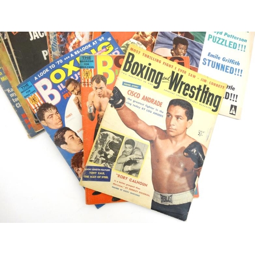 107 - Boxing: '' Boxing and Wrestling '' magazine volume 4, number 9 , July 1956, published by Weider Publ... 