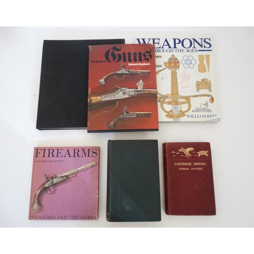 12 - Books: A collection of 6 Sporting books , to include: '' The World Of Guns '' by Richard Akehurst, 1... 