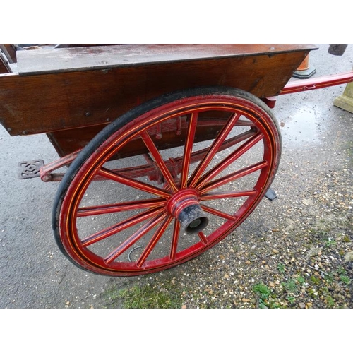 123 - Governess Pony Trap :  an unusual Pony Drawn Governess Cart / Gig / Carriage  of oak construction, s... 