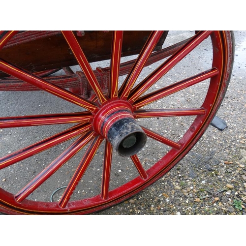 123 - Governess Pony Trap :  an unusual Pony Drawn Governess Cart / Gig / Carriage  of oak construction, s... 