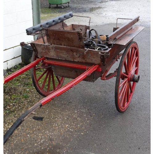 123 - Governess Pony Trap :  an unusual Pony Drawn Governess Cart / Gig / Carriage  of oak construction, s... 