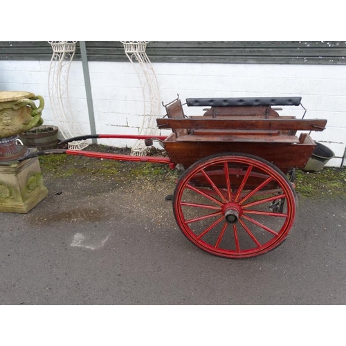 123 - Governess Pony Trap :  an unusual Pony Drawn Governess Cart / Gig / Carriage  of oak construction, s... 