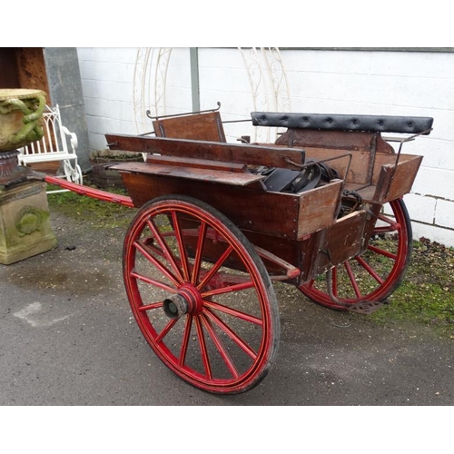 123 - Governess Pony Trap :  an unusual Pony Drawn Governess Cart / Gig / Carriage  of oak construction, s... 