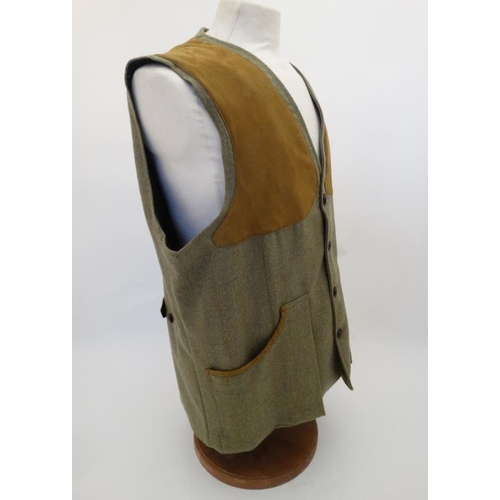 138 - Laksen Manor Tweed shooting waistcoat, size L