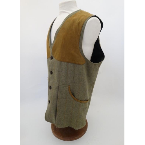 138 - Laksen Manor Tweed shooting waistcoat, size L