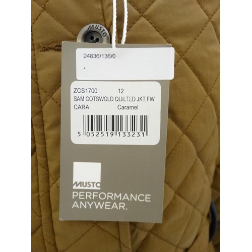 140 - Musto Cotswold caramel ladies quilted jacket, size 12