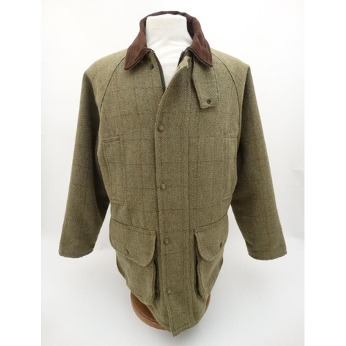 143 - Jack Orton Winchester Tweed Shooting Jacket in Sage, size S.