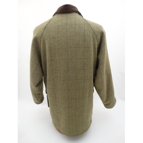 143 - Jack Orton Winchester Tweed Shooting Jacket in Sage, size S.