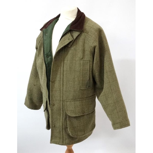 143 - Jack Orton Winchester Tweed Shooting Jacket in Sage, size S.