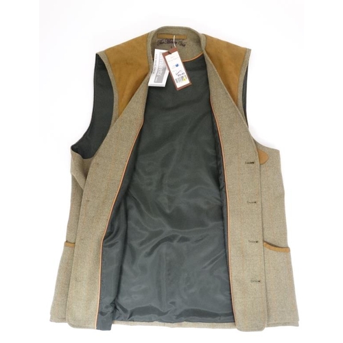 146 - Laksen Manor tweed waistcoat, size L