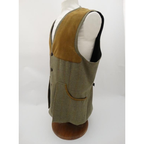 146 - Laksen Manor tweed waistcoat, size L