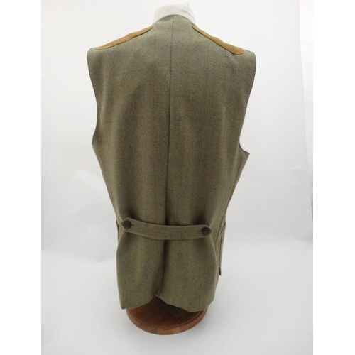 146 - Laksen Manor tweed waistcoat, size L