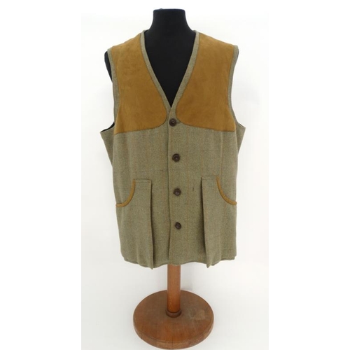 146 - Laksen Manor tweed waistcoat, size L